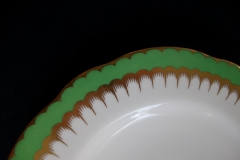 COALPORT  SPEARPOINT GREEN #Y3691 SCALLOPED-   BREAD & BUTTER PLATE  .....   https://www.jaapiesfinechinastore.com