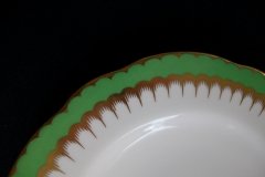 COALPORT  SPEARPOINT GREEN #Y3691 SCALLOPED-   BREAD & BUTTER PLATE  .....   http://jaapiesfinechinastore.com