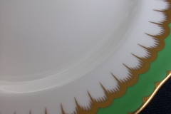 COALPORT  SPEARPOINT GREEN #Y3691 SCALLOPED-   BREAD & BUTTER PLATE  .....   https://www.jaapiesfinechinastore.com