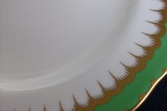COALPORT  SPEARPOINT GREEN #Y3691 SCALLOPED-   BREAD & BUTTER PLATE  .....   http://jaapiesfinechinastore.com