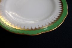 COALPORT  SPEARPOINT GREEN #Y3691 SCALLOPED-   BREAD & BUTTER PLATE  .....   http://jaapiesfinechinastore.com