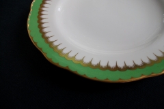 COALPORT  SPEARPOINT GREEN #Y3691 SCALLOPED-   BREAD & BUTTER PLATE  .....   https://www.jaapiesfinechinastore.com