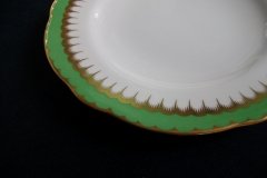 COALPORT  SPEARPOINT GREEN #Y3691 SCALLOPED-   BREAD & BUTTER PLATE  .....   http://jaapiesfinechinastore.com
