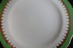 COALPORT  SPEARPOINT GREEN #Y3691 SCALLOPED-   BREAD & BUTTER PLATE  .....   https://www.jaapiesfinechinastore.com