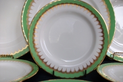 COALPORT  SPEARPOINT GREEN #Y6143 SMOOTH-   BREAD & BUTTER PLATE  .....   https://www.jaapiesfinechinastore.com