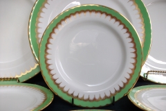 COALPORT  SPEARPOINT GREEN #Y6143 SMOOTH-   BREAD & BUTTER PLATE  .....   https://www.jaapiesfinechinastore.com