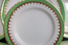 COALPORT  SPEARPOINT GREEN #Y6143 SMOOTH-   BREAD & BUTTER PLATE  .....   https://www.jaapiesfinechinastore.com