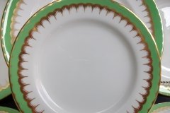 COALPORT  SPEARPOINT GREEN #Y6143 SMOOTH-   BREAD & BUTTER PLATE  .....   http://jaapiesfinechinastore.com
