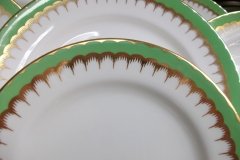 COALPORT  SPEARPOINT GREEN #Y6143 SMOOTH-   BREAD & BUTTER PLATE  .....   http://jaapiesfinechinastore.com