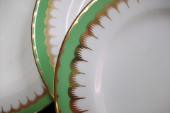 COALPORT  SPEARPOINT GREEN #Y6143 SMOOTH-   BREAD & BUTTER PLATE  .....   https://www.jaapiesfinechinastore.com