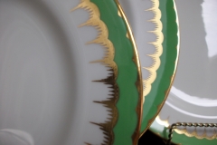 COALPORT  SPEARPOINT GREEN #Y6143 SMOOTH-   BREAD & BUTTER PLATE  .....   https://www.jaapiesfinechinastore.com