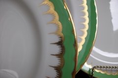 COALPORT  SPEARPOINT GREEN #Y6143 SMOOTH-   BREAD & BUTTER PLATE  .....   http://jaapiesfinechinastore.com