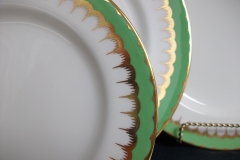 COALPORT  SPEARPOINT GREEN #Y6143 SMOOTH-   BREAD & BUTTER PLATE  .....   https://www.jaapiesfinechinastore.com