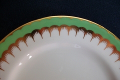 COALPORT  SPEARPOINT GREEN #Y6143 SMOOTH-   BREAD & BUTTER PLATE  .....   https://www.jaapiesfinechinastore.com