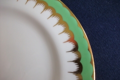 COALPORT  SPEARPOINT GREEN #Y6143 SMOOTH-   BREAD & BUTTER PLATE  .....   https://www.jaapiesfinechinastore.com