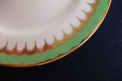 COALPORT  SPEARPOINT GREEN #Y6143 SMOOTH-   BREAD & BUTTER PLATE  .....   http://jaapiesfinechinastore.com