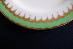 COALPORT  SPEARPOINT GREEN #Y6143 SMOOTH-   BREAD & BUTTER PLATE  .....   https://www.jaapiesfinechinastore.com