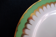 COALPORT  SPEARPOINT GREEN #Y6143 SMOOTH-   BREAD & BUTTER PLATE  .....   https://www.jaapiesfinechinastore.com