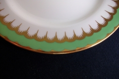 COALPORT  SPEARPOINT GREEN #Y6143 SMOOTH-   BREAD & BUTTER PLATE  .....   https://www.jaapiesfinechinastore.com