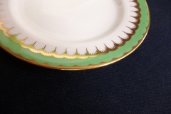 COALPORT  SPEARPOINT GREEN #Y6143 SMOOTH-   BREAD & BUTTER PLATE  .....   https://www.jaapiesfinechinastore.com