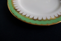 COALPORT  SPEARPOINT GREEN #Y6143 SMOOTH-   BREAD & BUTTER PLATE  .....   https://www.jaapiesfinechinastore.com