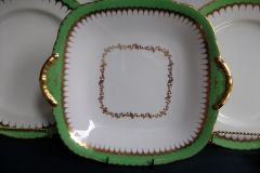 COALPORT  SPEARPOINT GREEN #Y3691-   CAKE SERVING PLATE #1  .....   https://www.jaapiesfinechinastore.com