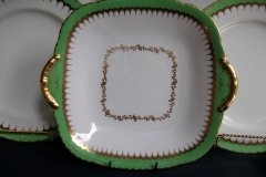 COALPORT  SPEARPOINT GREEN #Y3691-   CAKE SERVING PLATE #1  .....   http://jaapiesfinechinastore.com