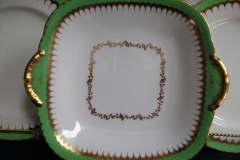 COALPORT  SPEARPOINT GREEN #Y3691-   CAKE SERVING PLATE #1  .....   https://www.jaapiesfinechinastore.com