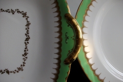 COALPORT  SPEARPOINT GREEN #Y3691-   CAKE SERVING PLATE #1  .....   https://www.jaapiesfinechinastore.com