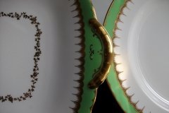 COALPORT  SPEARPOINT GREEN #Y3691-   CAKE SERVING PLATE #1  .....   http://jaapiesfinechinastore.com