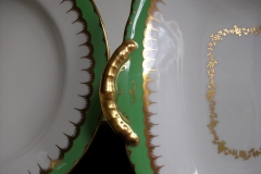 COALPORT  SPEARPOINT GREEN #Y3691-   CAKE SERVING PLATE #1  .....   https://www.jaapiesfinechinastore.com