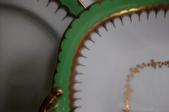 COALPORT  SPEARPOINT GREEN #Y3691-   CAKE SERVING PLATE #1  .....   https://www.jaapiesfinechinastore.com