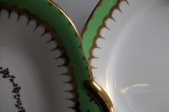 COALPORT  SPEARPOINT GREEN #Y3691-   CAKE SERVING PLATE #1  .....   https://www.jaapiesfinechinastore.com