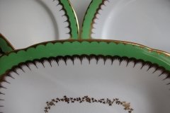 COALPORT  SPEARPOINT GREEN #Y3691-   CAKE SERVING PLATE #1  .....   http://jaapiesfinechinastore.com