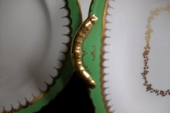 COALPORT  SPEARPOINT GREEN #Y3691-   CAKE SERVING PLATE #1  .....   http://jaapiesfinechinastore.com