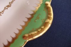 COALPORT  SPEARPOINT GREEN #Y3691-   CAKE SERVING PLATE #1  .....   http://jaapiesfinechinastore.com