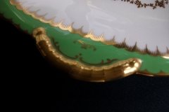 COALPORT  SPEARPOINT GREEN #Y3691-   CAKE SERVING PLATE #1  .....   http://jaapiesfinechinastore.com