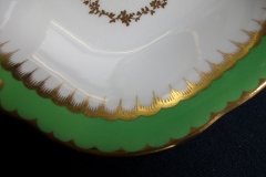 COALPORT  SPEARPOINT GREEN #Y3691-   CAKE SERVING PLATE #1  .....   http://jaapiesfinechinastore.com