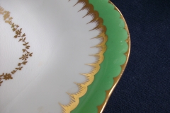 COALPORT  SPEARPOINT GREEN #Y3691-   CAKE SERVING PLATE #1  .....   https://www.jaapiesfinechinastore.com