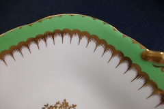 COALPORT  SPEARPOINT GREEN #Y3691-   CAKE SERVING PLATE #1  .....   https://www.jaapiesfinechinastore.com