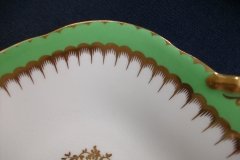 COALPORT  SPEARPOINT GREEN #Y3691-   CAKE SERVING PLATE #1  .....   http://jaapiesfinechinastore.com