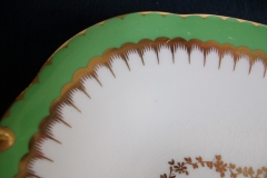 COALPORT  SPEARPOINT GREEN #Y3691-   CAKE SERVING PLATE #1  .....   https://www.jaapiesfinechinastore.com