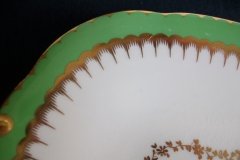 COALPORT  SPEARPOINT GREEN #Y3691-   CAKE SERVING PLATE #1  .....   http://jaapiesfinechinastore.com