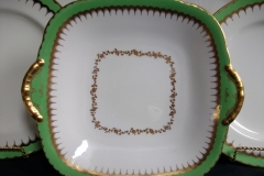 COALPORT  SPEARPOINT GREEN #Y3691-   CAKE SERVING PLATE #2  .....   https://www.jaapiesfinechinastore.com