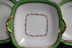 COALPORT  SPEARPOINT GREEN #Y3691-   CAKE SERVING PLATE #2  .....   http://jaapiesfinechinastore.com