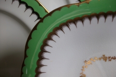 COALPORT  SPEARPOINT GREEN #Y3691-   CAKE SERVING PLATE #2  .....   https://www.jaapiesfinechinastore.com