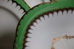 COALPORT  SPEARPOINT GREEN #Y3691-   CAKE SERVING PLATE #2  .....   http://jaapiesfinechinastore.com