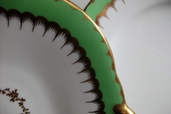 COALPORT  SPEARPOINT GREEN #Y3691-   CAKE SERVING PLATE #2  .....   https://www.jaapiesfinechinastore.com