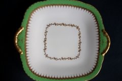 COALPORT  SPEARPOINT GREEN #Y3691-   CAKE SERVING PLATE #2  .....   http://jaapiesfinechinastore.com