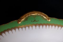 COALPORT  SPEARPOINT GREEN #Y3691-   CAKE SERVING PLATE #2  .....   http://jaapiesfinechinastore.com